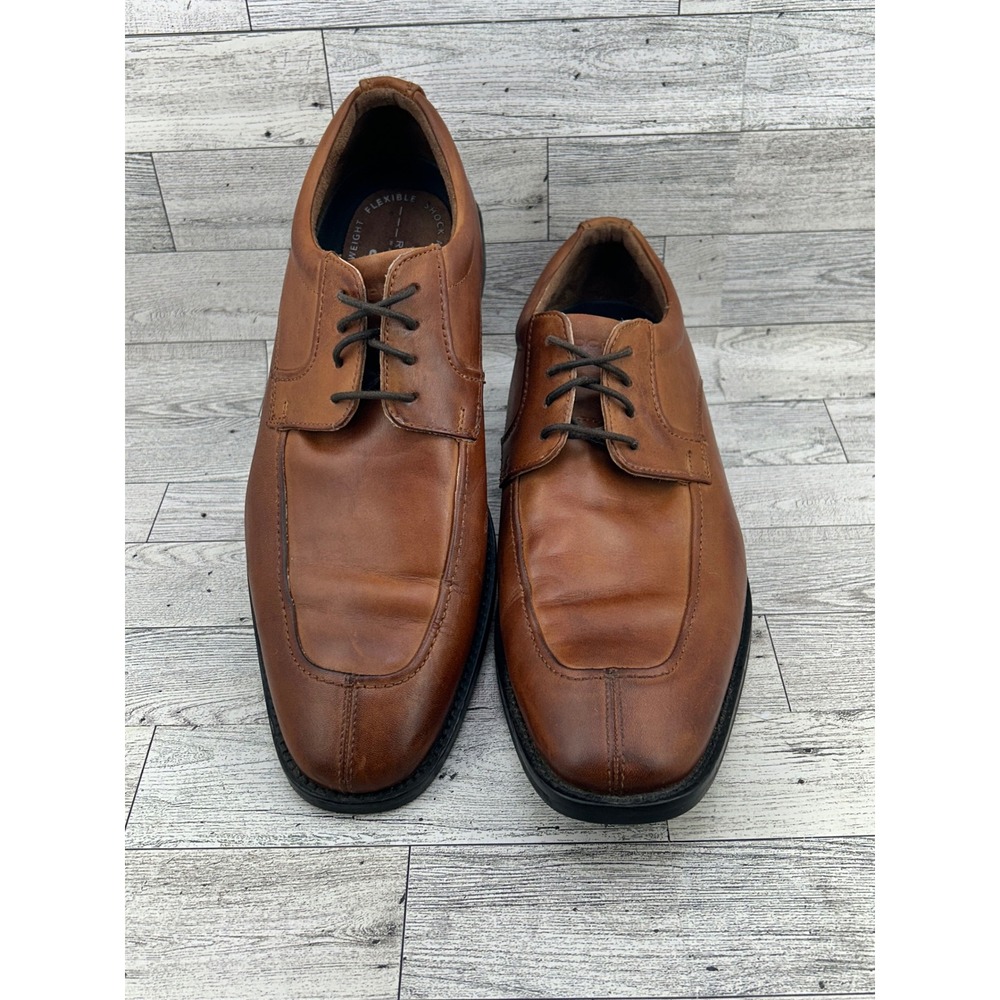 Rockport Mens Size 10 Brown Leather‎ Lace Up Dress Shoes Walkability Comfort